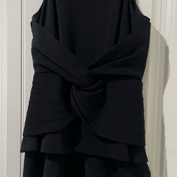 Cameo Black Peplum Mini Dress Size Small Sleeveless Criss Cross Detail - Picture 4 of 8